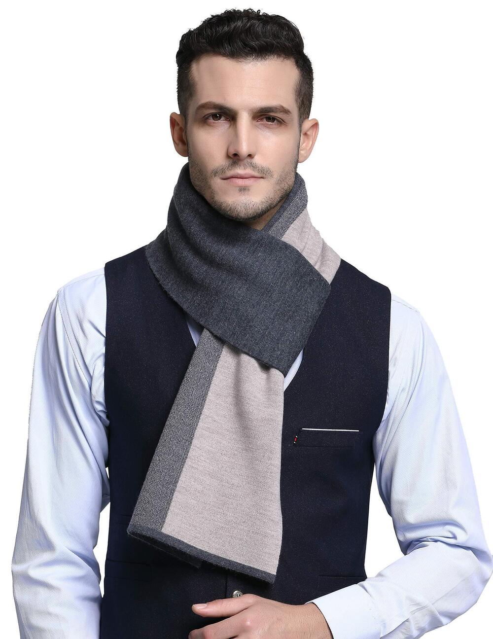 2451 Winter Cashmere Feel Australian Merino Wool Soft Warm Knitted Scarf